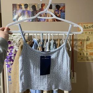 Brandy Melville blue floral skylar tank